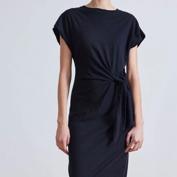 Apiece Apart Black Midi Dress - Picture 3 of 8